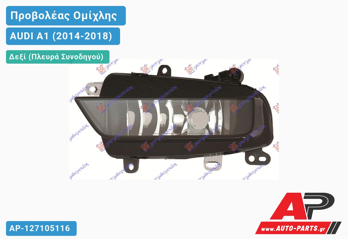 Προβολέας Ομίχλης (HELLA) Δεξιός AUDI A1 (2014-2018)