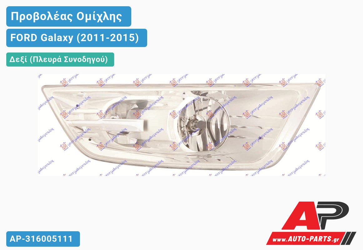 Προβολέας Ομίχλης (Ευρωπαϊκό) Δεξιός FORD Galaxy (2011-2015)