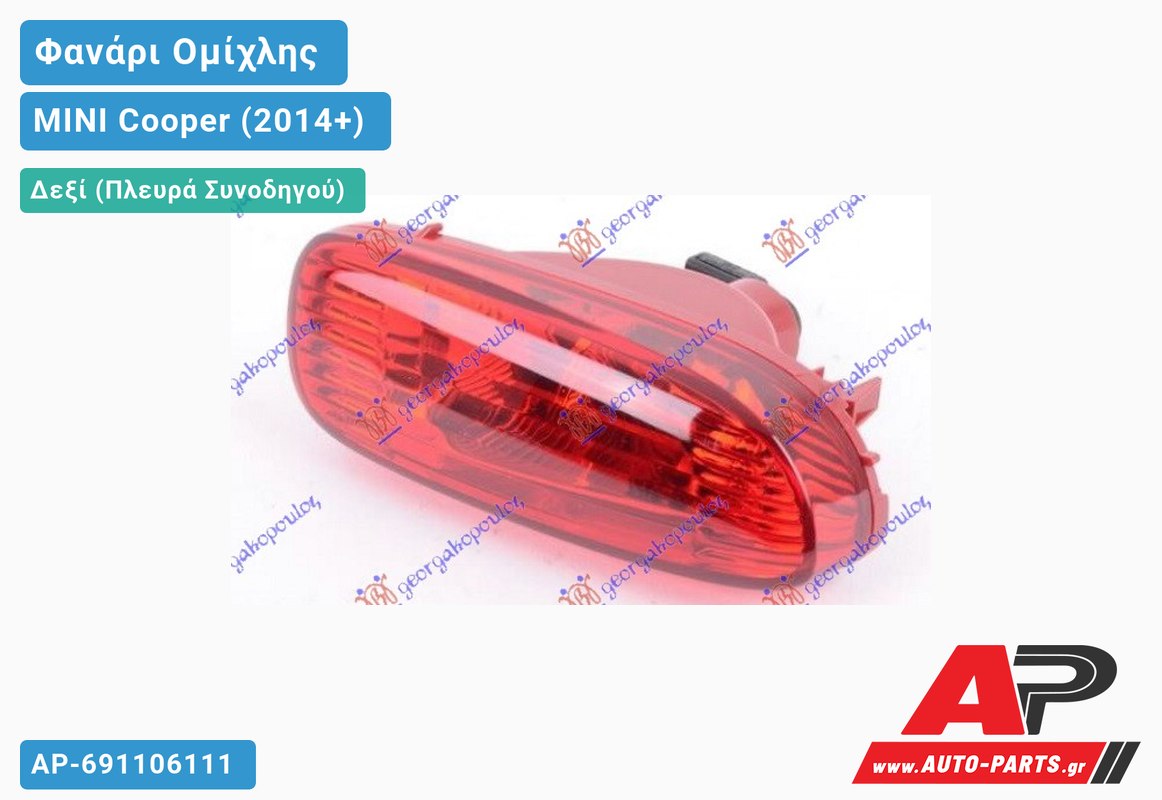 Φανάρι Ομίχλης (S) (Ευρωπαϊκό) Δεξιός MINI Cooper (2014-2021)