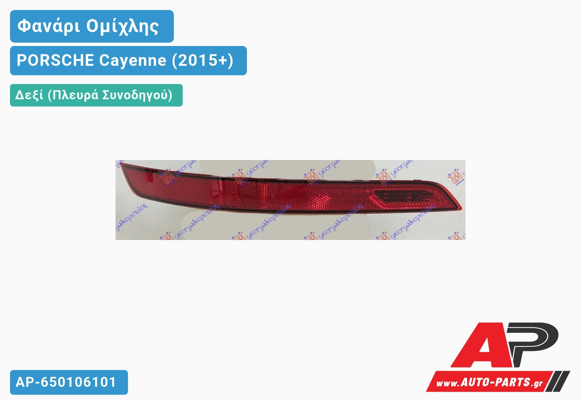 Φανάρι Ομίχλης LED (VALEO) Δεξιός PORSCHE Cayenne (2015-2018)