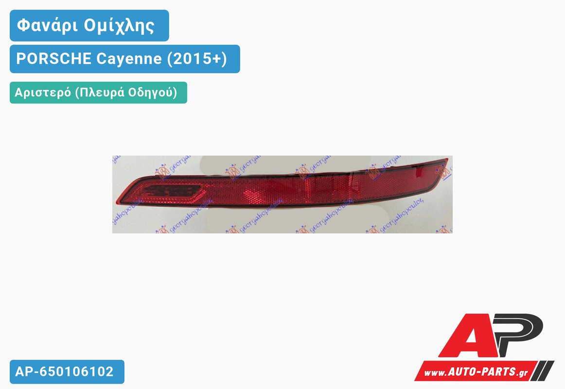 Φανάρι Ομίχλης LED (VALEO) Αριστερός PORSCHE Cayenne (2015-2018)
