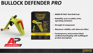 Bullock Defender PRO Κλειδαριά Τιμονιού, με 2 κλειδιά ασφαλείας