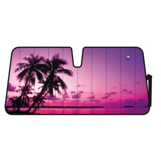 Εσωτερική Ηλιοπροστασία Παρμπρίζ Premium Palm Beach Sunset (68 Χ 147 Cm)