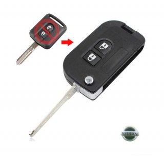 Nissan Qashqai, Micra, Almera  Μετατροπή Κλειδιού από Απλό σε Πτυσσόμενο, 2 κουμπιά (NSN14) - NISSAN Almera (N16) [5θυρο,Sedan] (2000-2006)