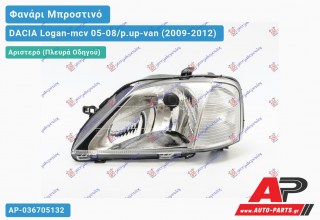 Ανταλλακτικό μπροστινό φανάρι (φως) - DACIA Logan-mcv 05-08/p.up-van (2009-2012) - Αριστερό (πλευρά οδηγού)