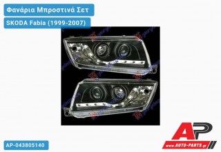 Φανάρια Μπροστινά Σετ Τύπου Α5 Μαύρο SKODA Fabia (1999-2007)