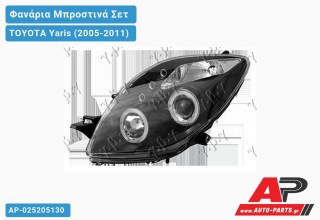 Φανάρια Μπροστινά Σετ EAGLE EYES ΜΑΥΡΟ TOYOTA Yaris (2005-2011)