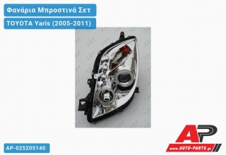 Φανάρια Μπροστινά Σετ EAGLE EYES Χρώμιο -09 TOYOTA Yaris (2005-2011)