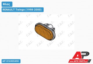 Φλας Φτερού ΚΙΤΡΙΝΟ RENAULT Twingo (1998-2000)