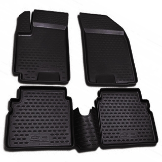 Άοσμα Μαύρα Πατάκια Σκαφάκια 3D για CHEVROLET Chevrolet Aveo  (2007-2012)