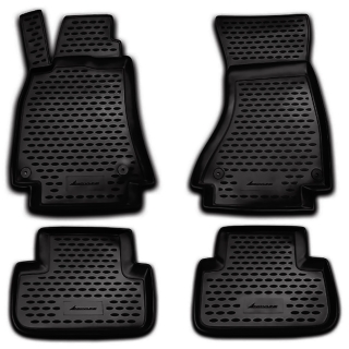 Άοσμα Μαύρα Πατάκια Σκαφάκια 3D για AUDI A4 (B8) (2011-2015)