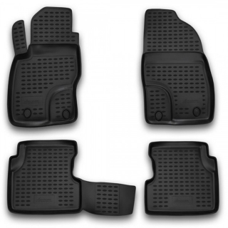 Άοσμα Μαύρα Πατάκια Σκαφάκια 3D για FORD Focus (2008-2011)