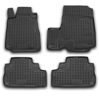 Άοσμα Μαύρα Πατάκια Σκαφάκια 3D για HONDA CR-V (2010-2013)