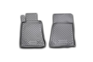 Άοσμα Μαύρα Πατάκια Σκαφάκια 3D για MERCEDES-BENZ SLK-Class (R171) (2004-2010) - 2 τμχ.
