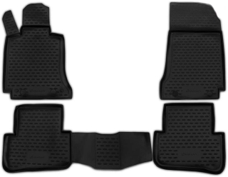 Άοσμα Μαύρα Πατάκια Σκαφάκια 3D για MERCEDES-BENZ C-Class (W204)  (2011-2015)
