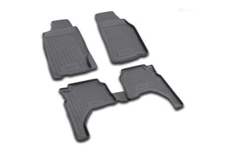 Άοσμα Μαύρα Πατάκια Σκαφάκια 3D για MITSUBISHI L200 Pickup  (2002-2006) - 4-Θυρο, 4 τμχ