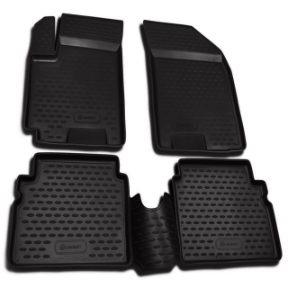 Άοσμα Μαύρα Πατάκια Σκαφάκια 3D για CHEVROLET Chevrolet Aveo  (2007-2012)
