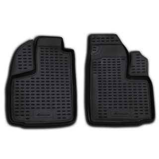 Άοσμα Μαύρα Πατάκια Σκαφάκια 3D για FIAT Doblo (2005-2009) - 2 τμχ. - Για Cargo