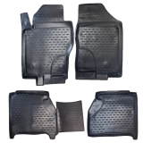 Πατάκια Σκαφάκια Μαύρα Element για NISSAN Navara Pickup (D40) (2010-2015) - 4τμχ - (Με Κουτί Πίσω από το Κάθισμα)
