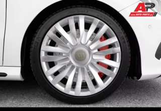 Άθραυστα Τάσια AK 14" Ασημί για KIA (Ceed, Stonic, Rio κα.) (4 τμχ)