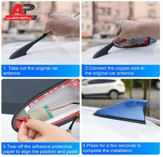JS Racing Hybrid Aero Antenna - Νέος τύπος Κεραία Οροφής Αυτοκινήτου (τύπου Πτερύγιο Καρχαρία) - Τοποθέτηση
