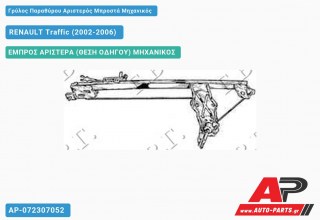 Γρύλος Παραθύρου Αριστερός Μπροστά Μηχανικός RENAULT Traffic (2002-2006)