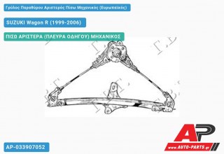 Γρύλος Παραθύρου Αριστερός Πίσω Μηχανικός (Ευρωπαϊκός) SUZUKI Wagon R (1999-2006)